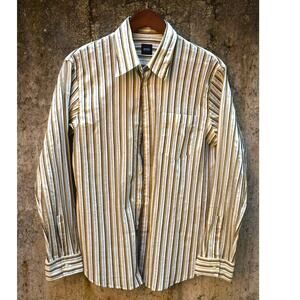 Hugo Boss Striped Long Sleeve Button-Up Shirt – Size L